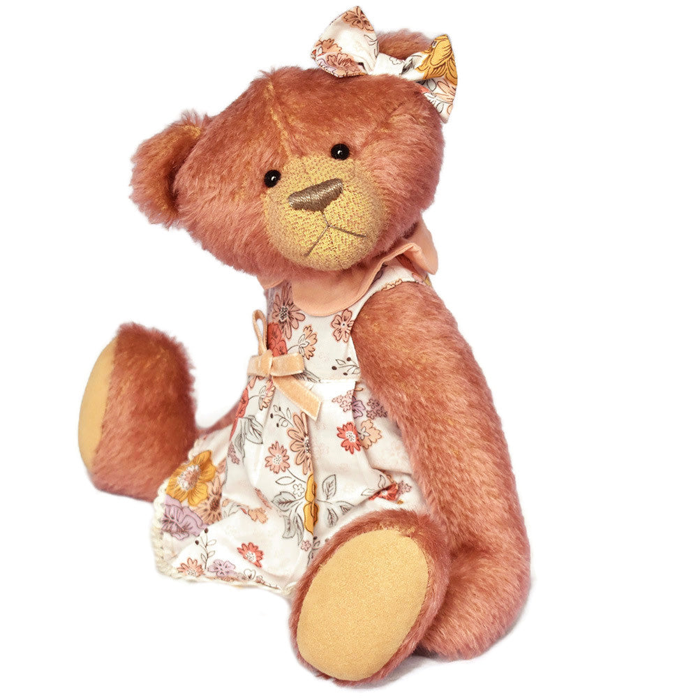 OOAK collectable teddy pink dressed