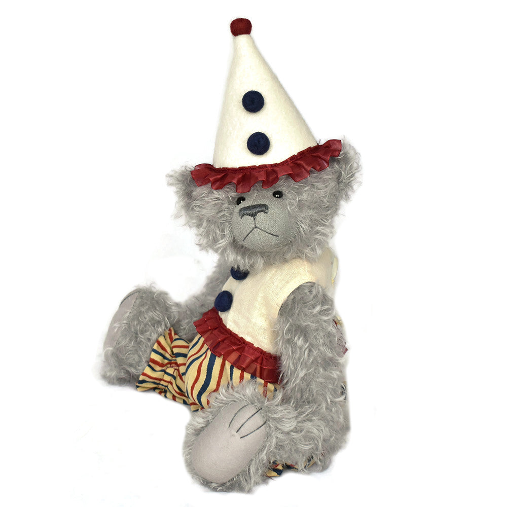 One of a kind collectable teddy bear dressed as a clown