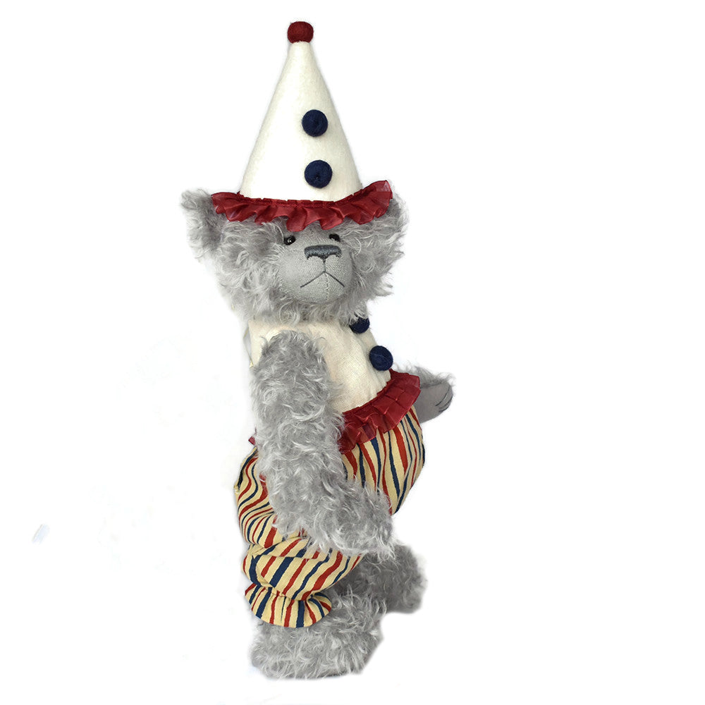 Clown bear for the collector handmade in German mohair
