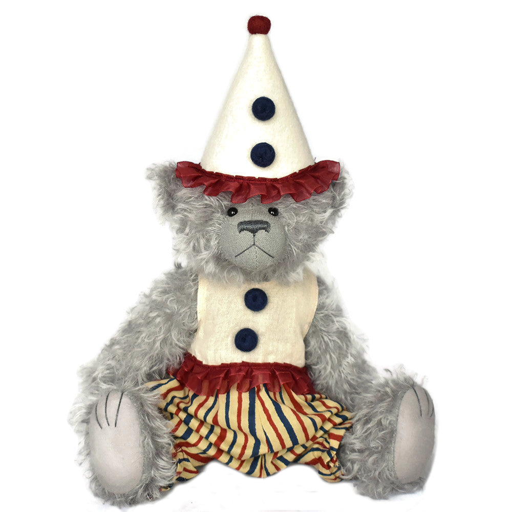 Collectable clown bear in mohair one of a kind