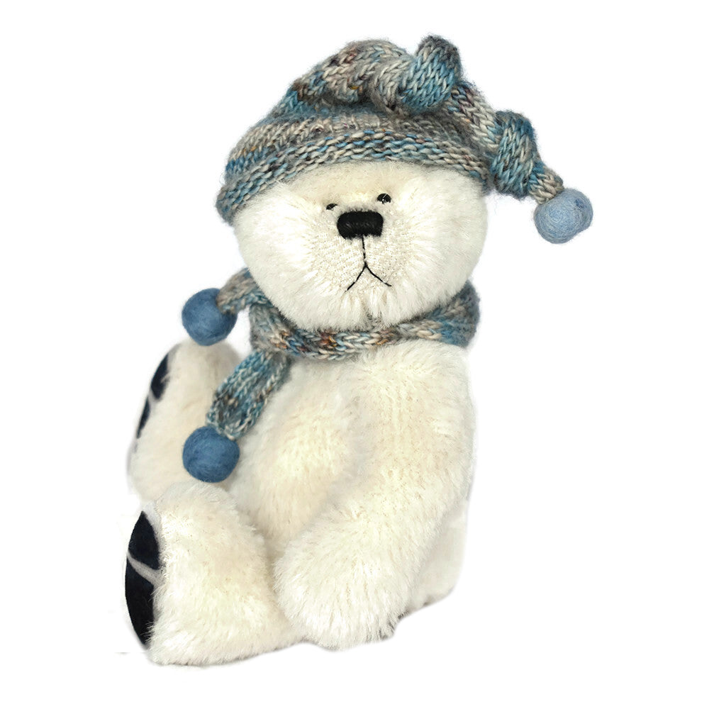 OOAK white alpaca teddy bear cub