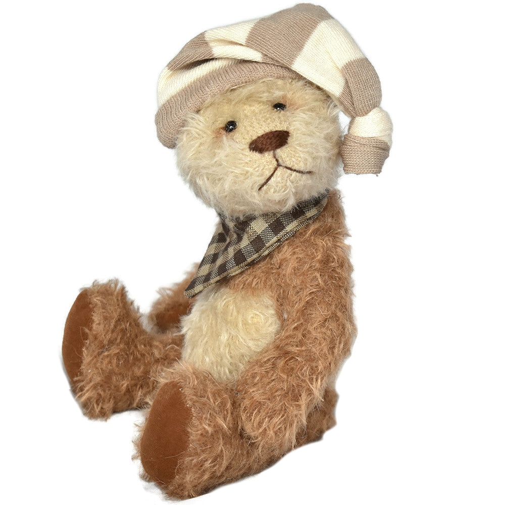 Cream and brown panda in German mohair