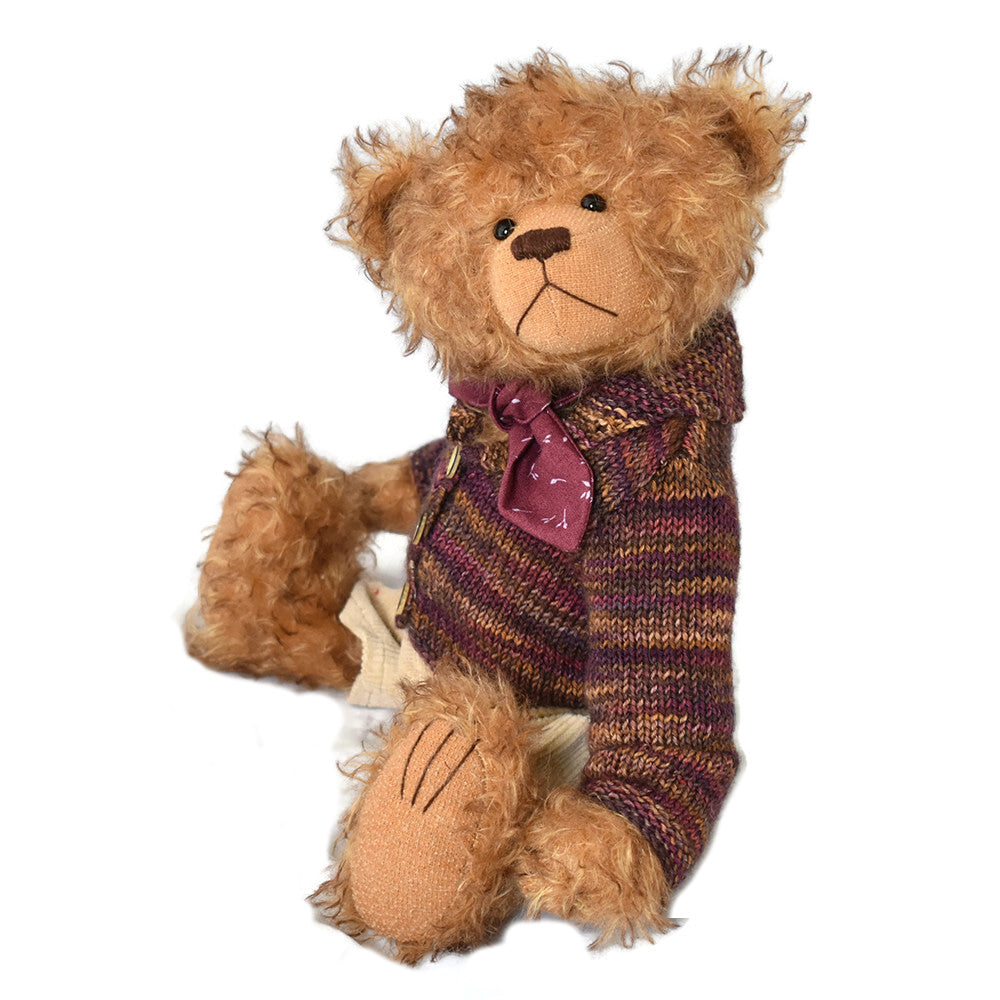 One of a kind collectable teddy bear handcrafted in finest mohair