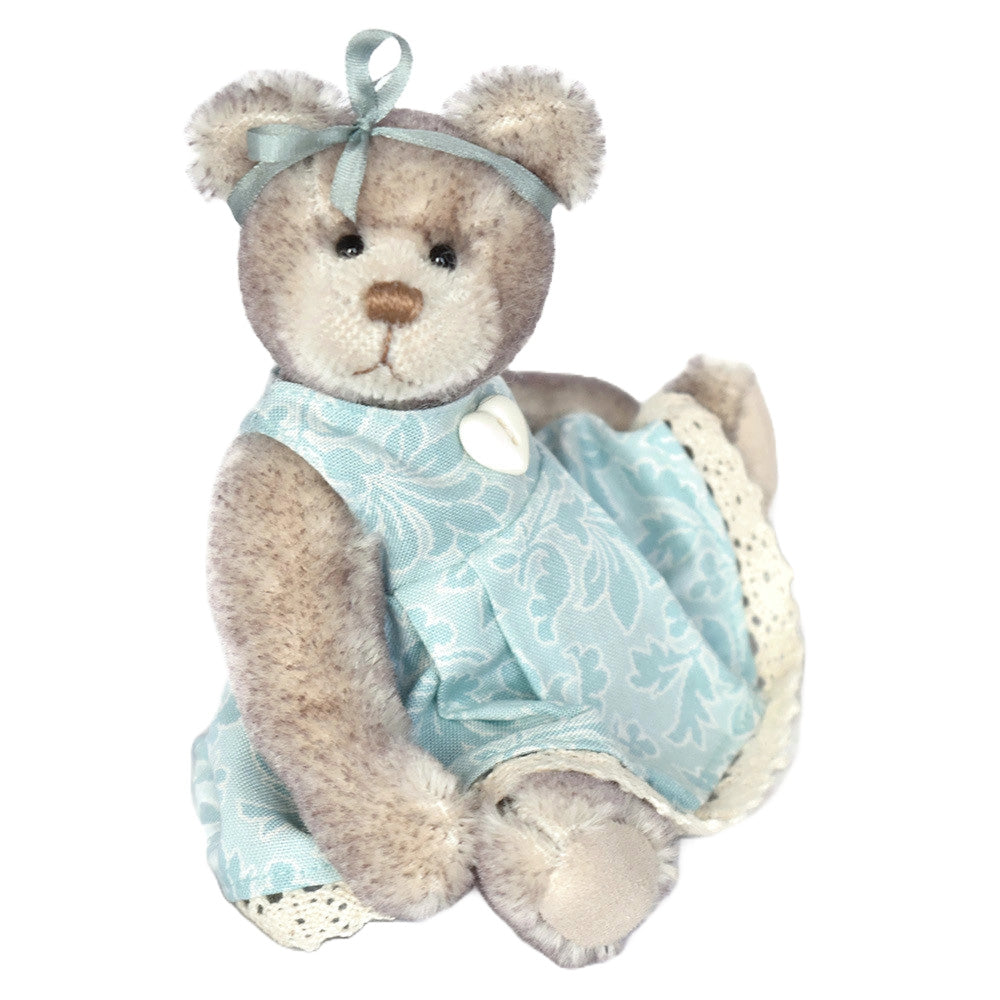Miniature teddy bear in tipped mohair
