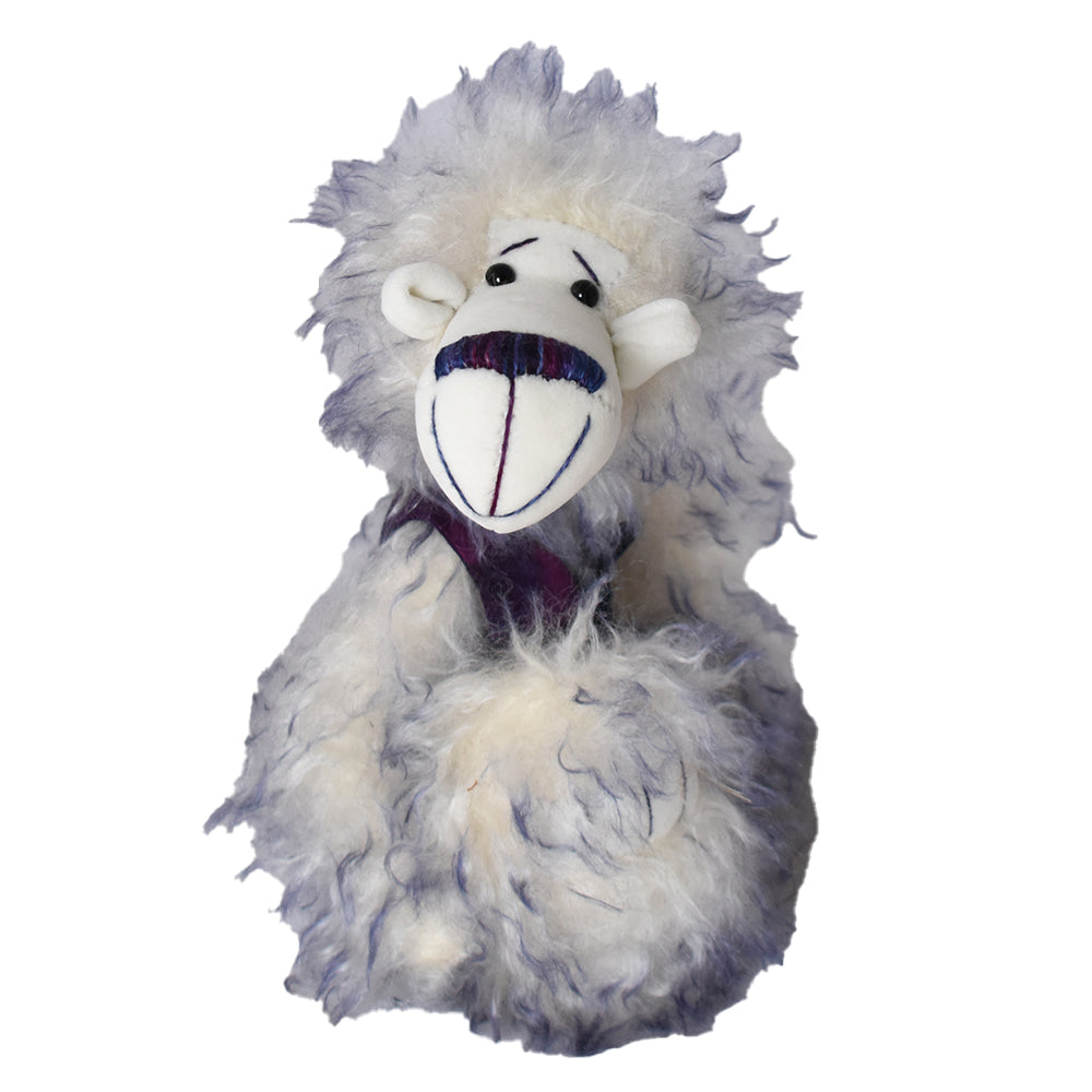 Blue tipped whacky hand crafted teddy bear
