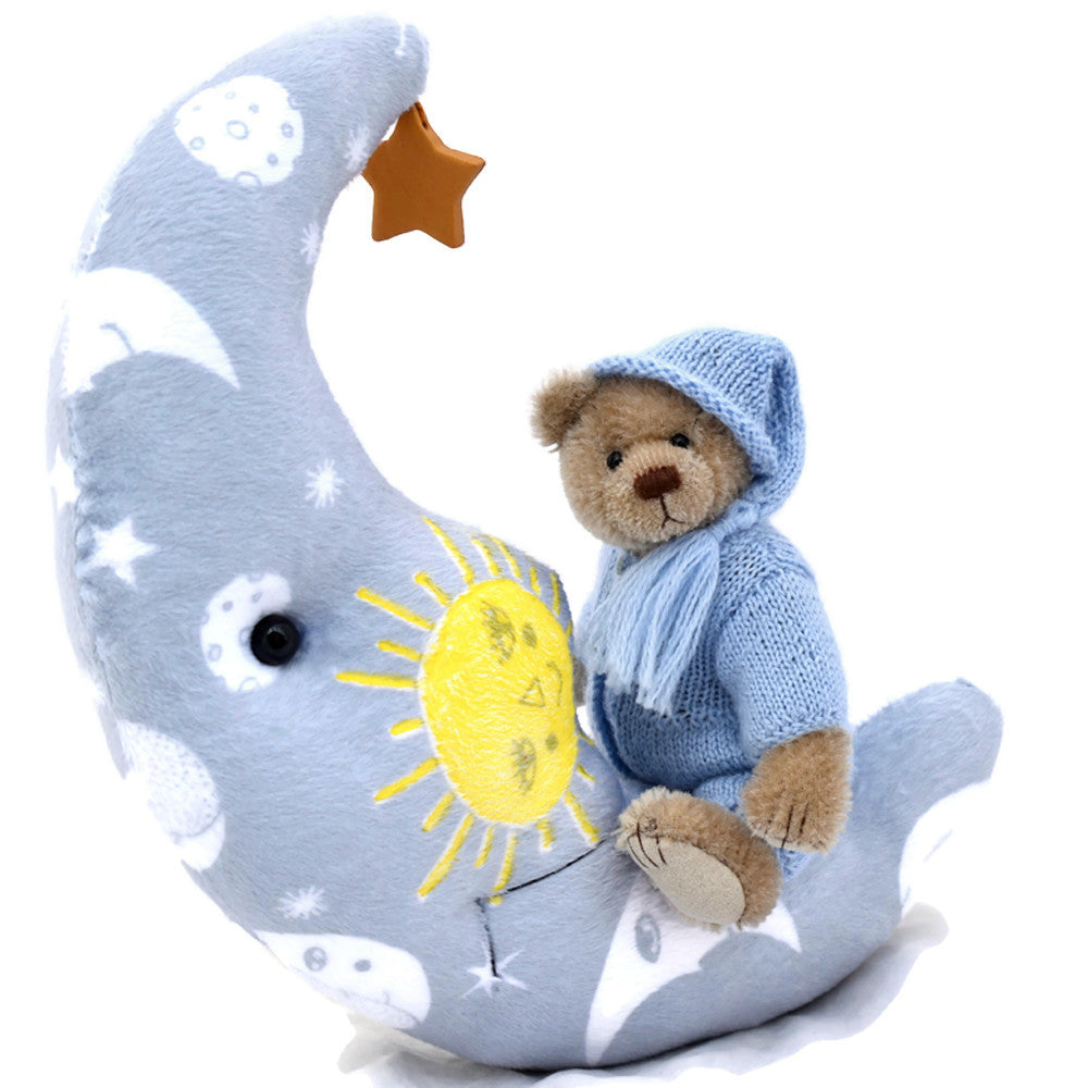 Mini teddy bear wish upon a star blue