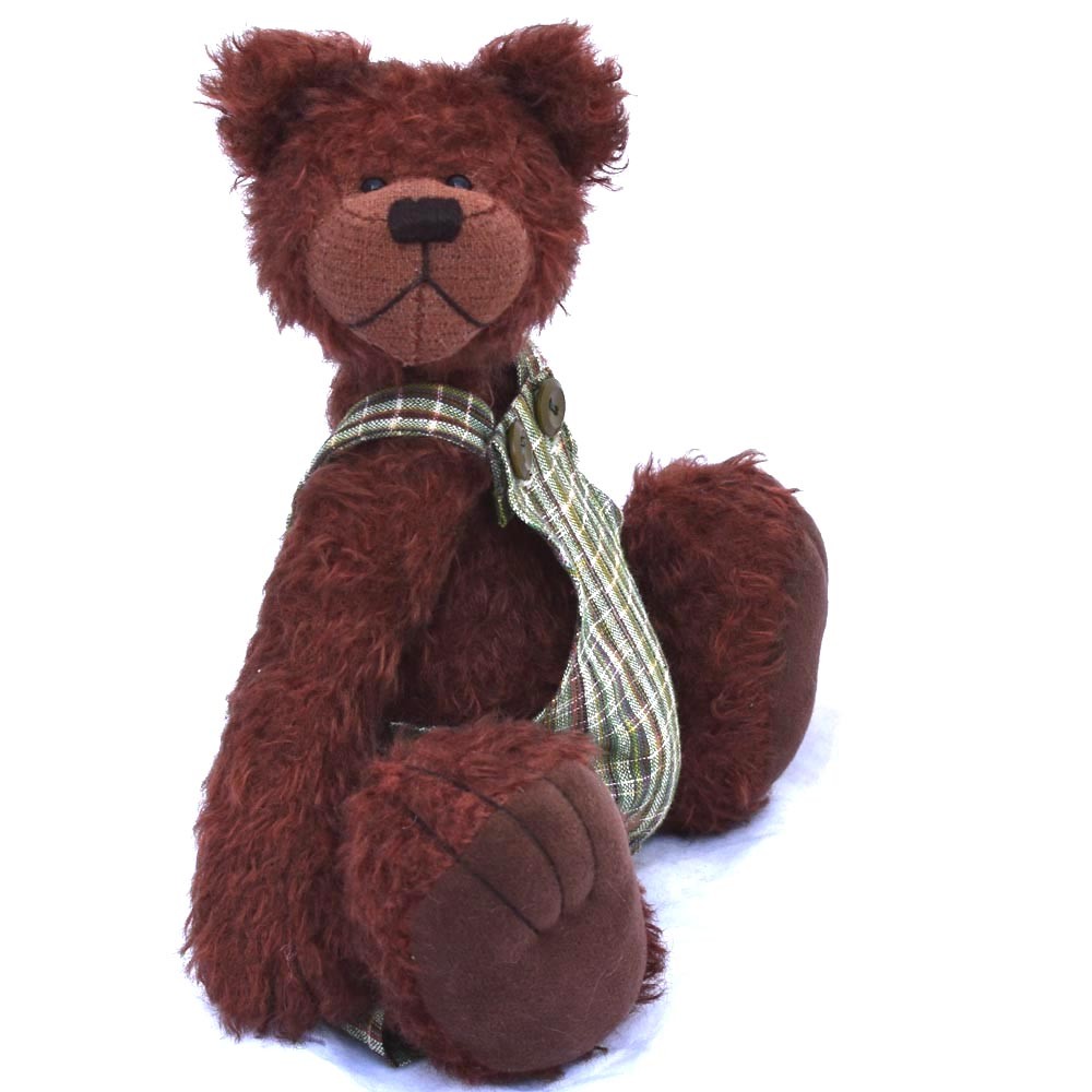 Dark brown mohair teddy bear