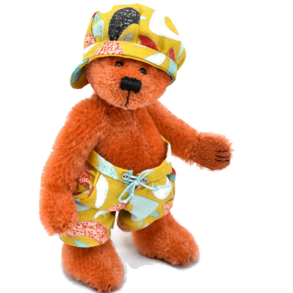 Steiff Schulte orange hand dyed teddy bear