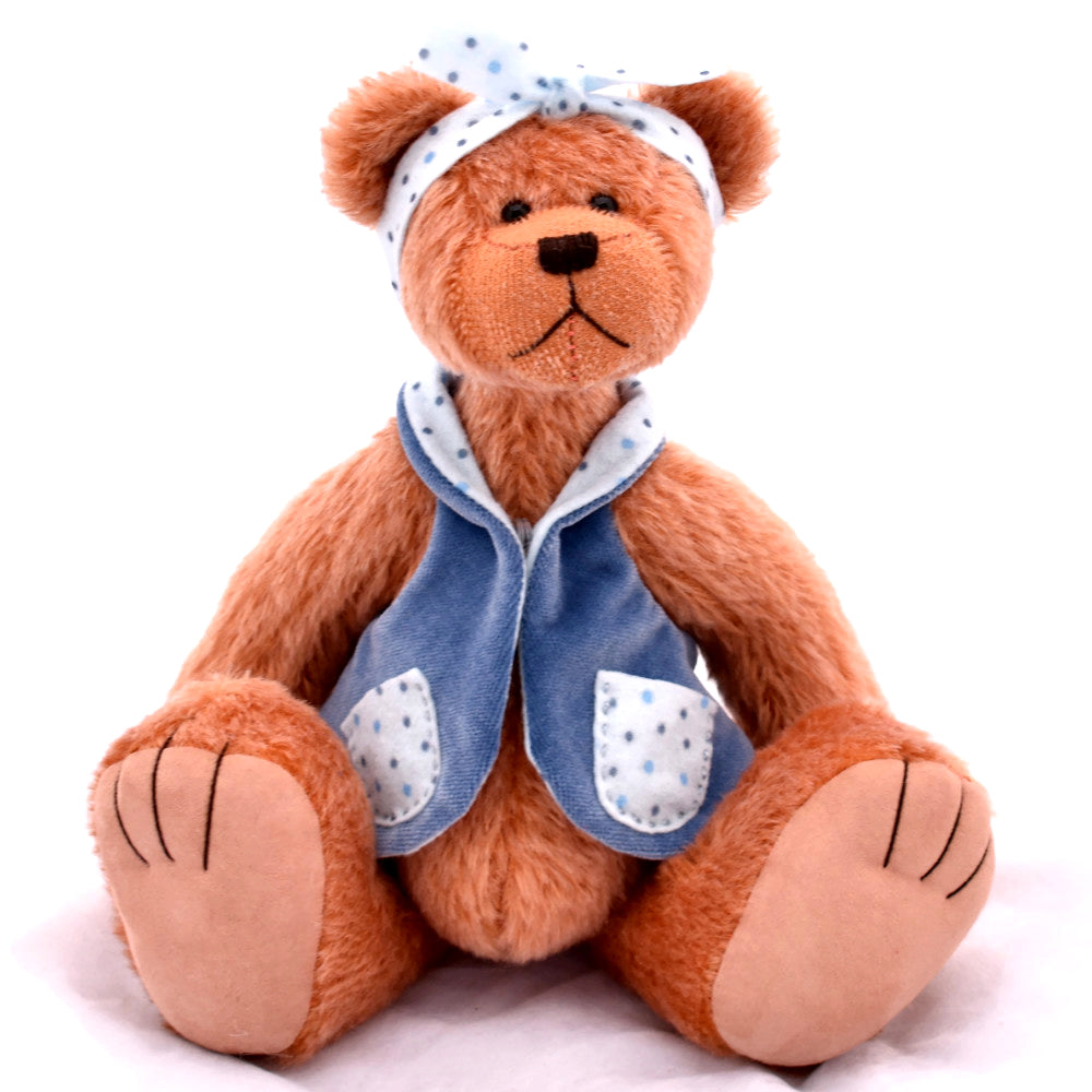 Handmade collectable artist teddy bear in mohair