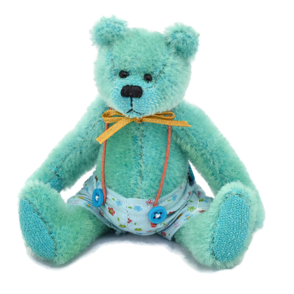Hand made jade green mini bear