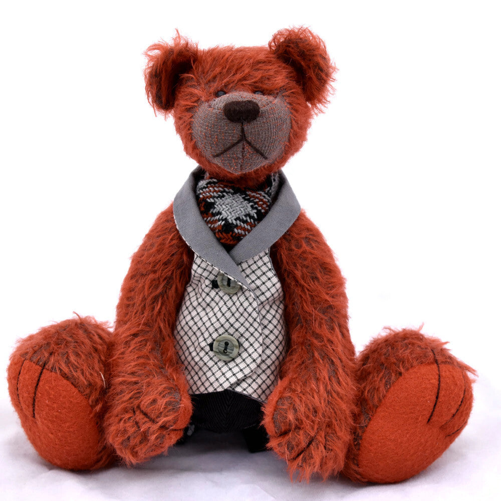 Rust mohair teddy bear 