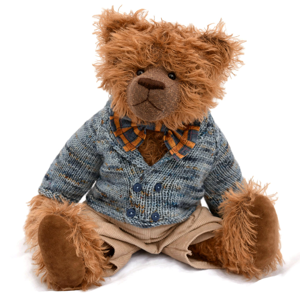 Handmade mohair jointed teddy bear