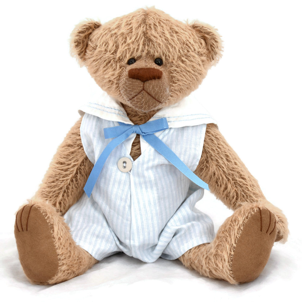 Handmade sailor bear in German mohair