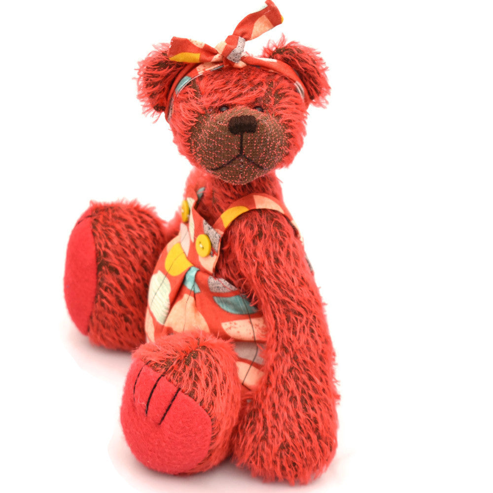 OOAK Red sparse collectable bear