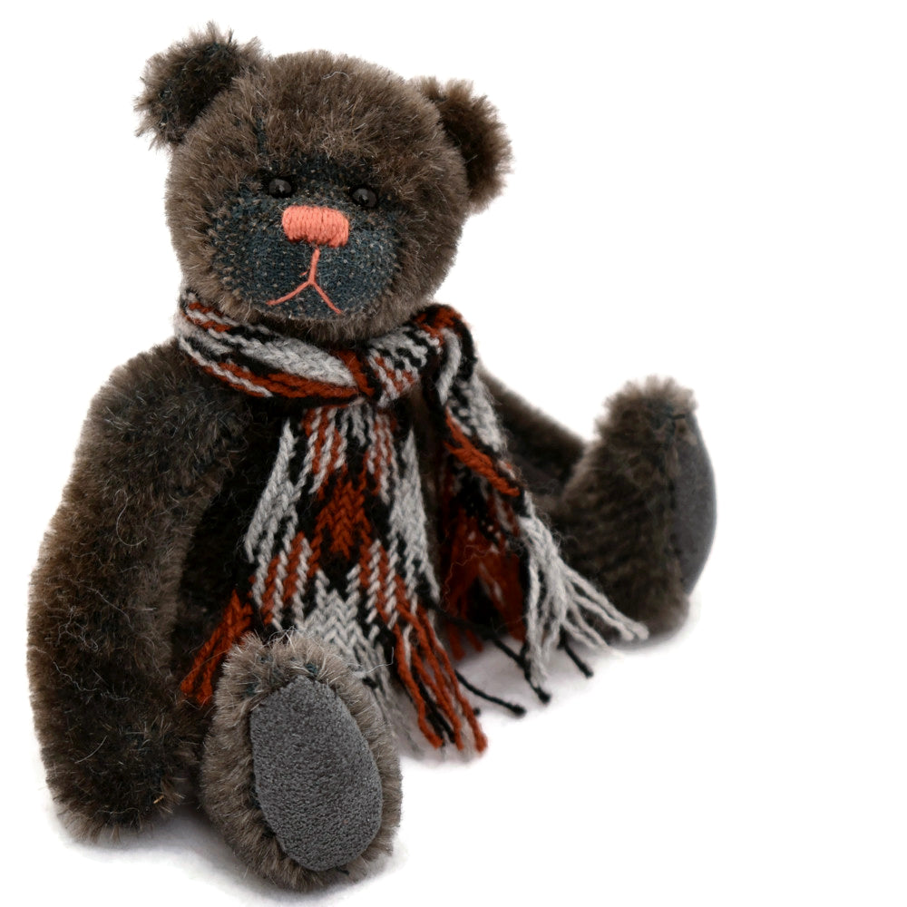 Dark grey miniature teddy bear