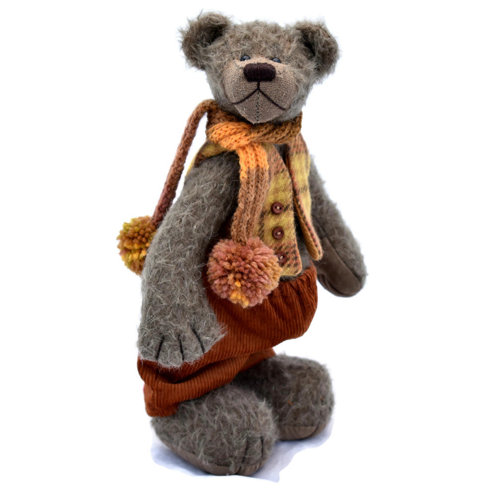 Sage green mohair teddy bear
