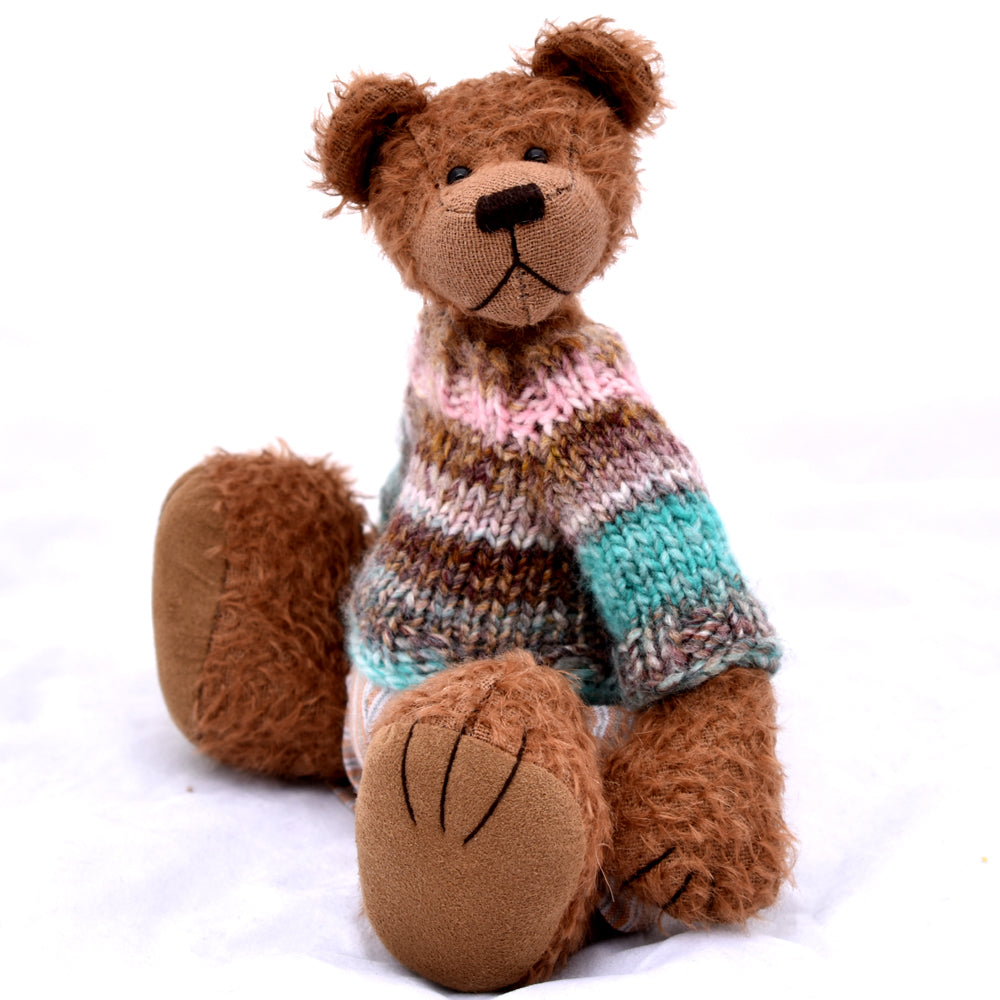 Brown mohair teddy bear