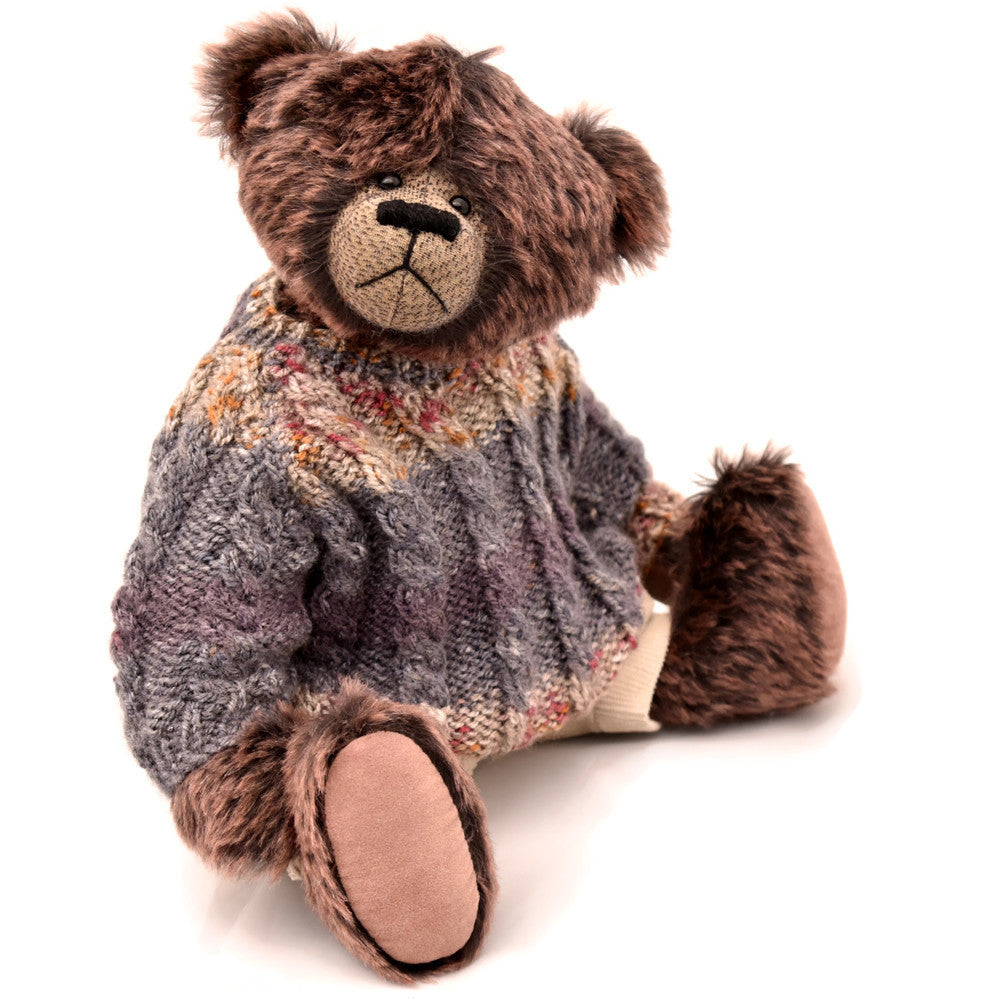 Rose tipped classic handmade teddy bear